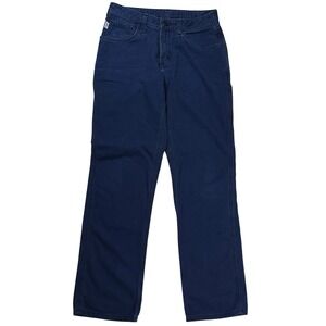 Carhartt FR Women's Loose Fit Canvas Work Pants Blue Size 8x32 Style WFRB159